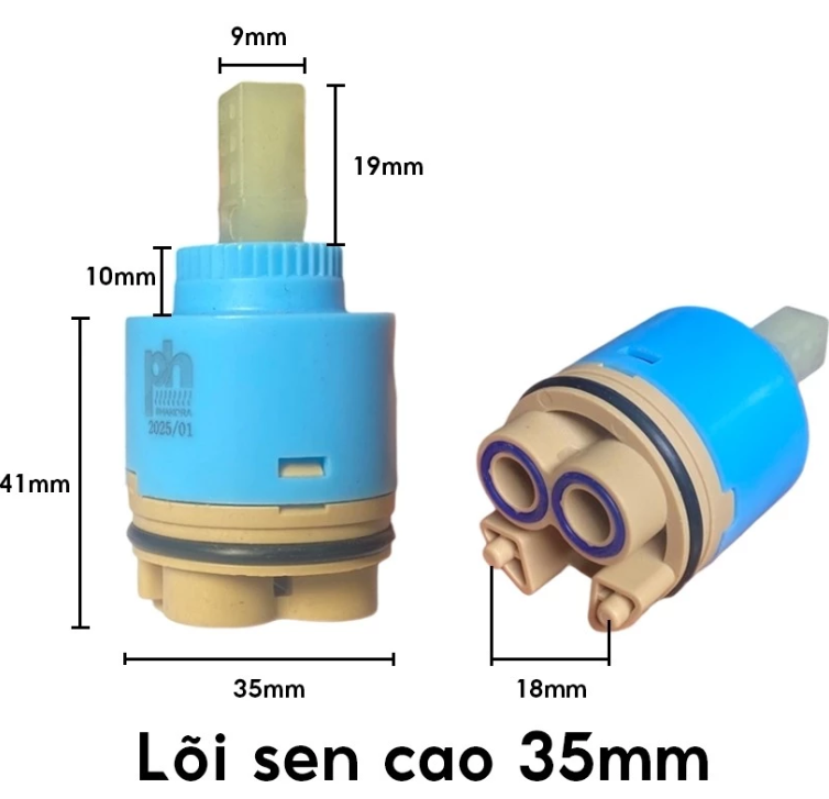 Lõi sen vòi nóng lạnh chân cao phi 35mm
