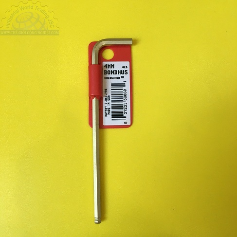 Lục giác bi BONDHUS đầu bi xi vàng 14k 38060, 4mm