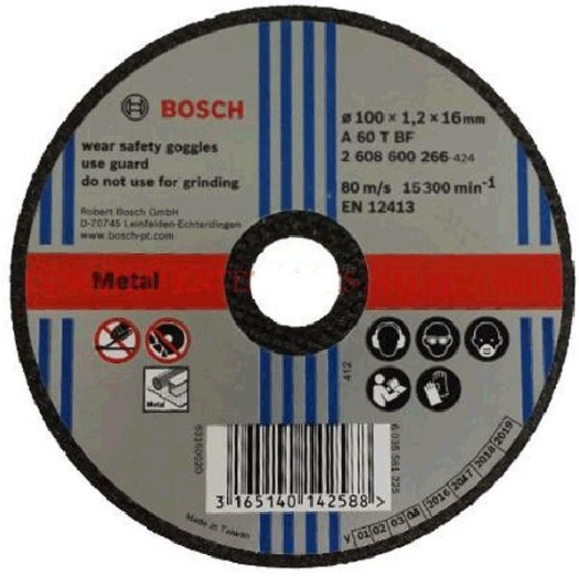 Đá Cắt Sắt Bosch 2608600266, đường kính 100mm