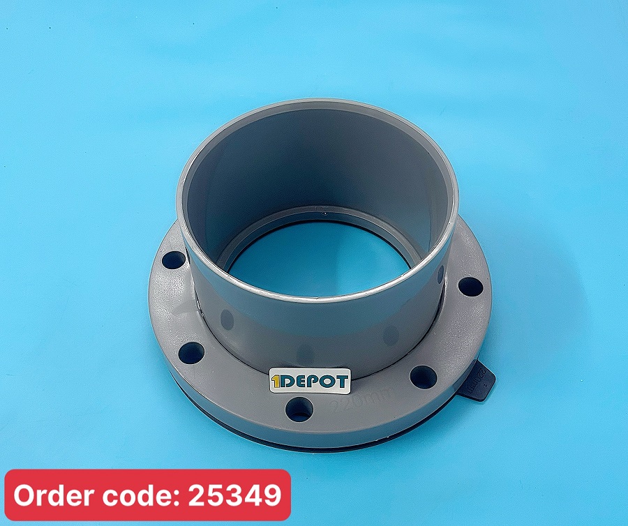 Mặt bích và gioăng nhựa PVC Bình Minh, phi 220