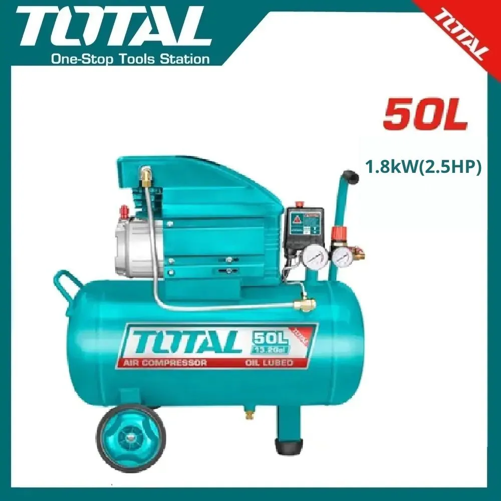 Máy nén khí TOTAL TC255016T, 50L 1.8kW/2.5HP, 220–240V 50Hz áp suất 8 bar, loại có dầu