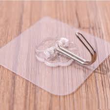 Móc dán tường siêu dính trong suốt, có móc treo, chịu lực