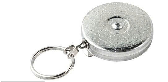 Móc khóa KEYBAK dây kéo vỏ thép, dây dài 60cm