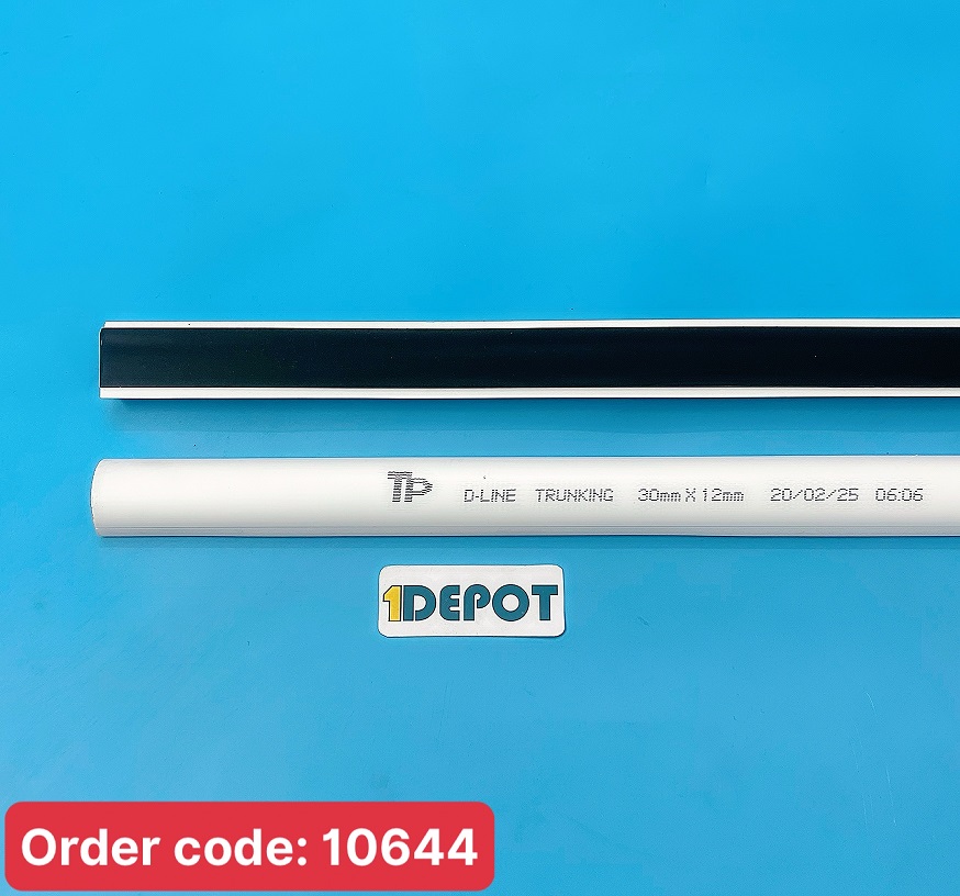Nẹp luồn dây điện bán nguyệt 3P Tiến Phát DL30, cây dài 1m2