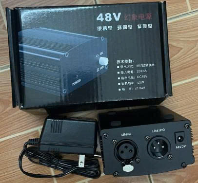 Nguồn phantom 48V, nguồn cung cấp điện cho micro