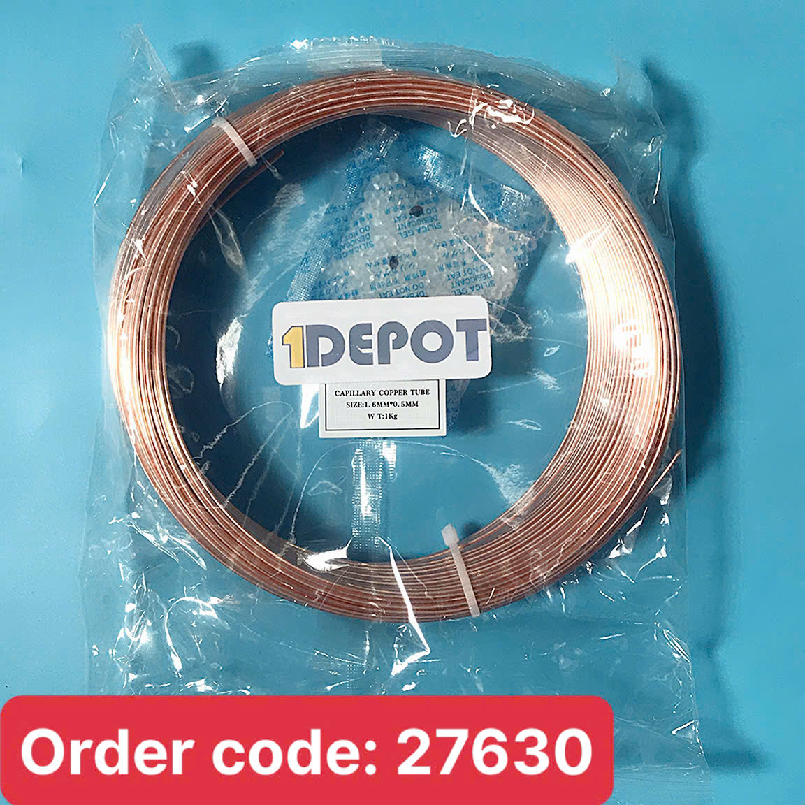 ống mao dẫn bằng đồng đk trong 1.6mm, dày 0.5mm, cuộn dài khoảng 60m