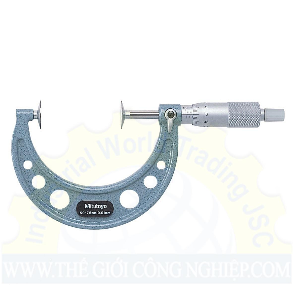 Panme cơ khí đo ngoài đầu đĩa Mitutoyo 123-104, 75-100mm/0.01mm
