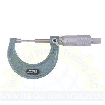Panme cơ khí đo ngoài đầu nhọn Mitutoyo 112-153, 0-25mm/0.01mm (loại 15°)