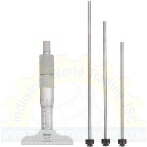 Panme cơ khí đo sâu Mitutoyo 129-111, 0-100mm/0.01mm (Đế đo 63.5mm)