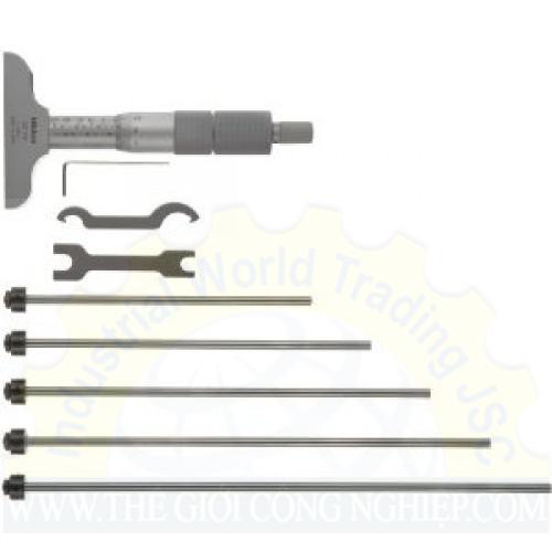 Panme cơ khí đo sâu Mitutoyo 129-112, 0-150mm/0.01mm (Đế đo 63.5mm)