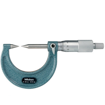 Panme đầu nhọn cơ khí Mitutoyo 112 – 201, 0-25mm/0.01mm (loại 30°)