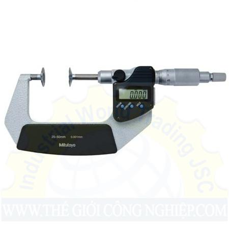 Panme đo ngoài điện tử đo răng không xoay Mitutoyo 369-250-30, 0-25mm/0.001mm