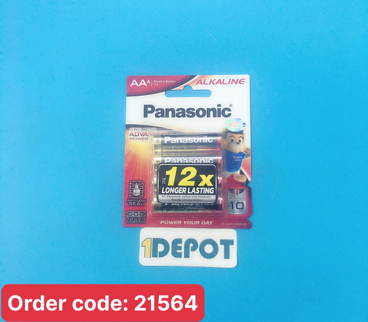 Pin AA Alkaline Panasonic LR6T-4B-V, vỉ 4 viên