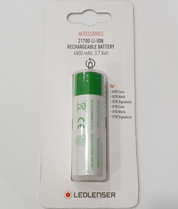 Pin sạc Li-ion 21700 4800mAh, 3,7V Ledlenser 502262