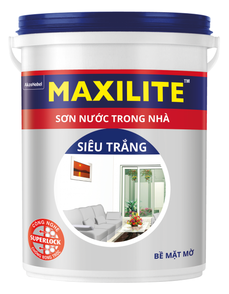 Sơn nước trong nhà Maxilite 30C 25272S Siêu Trắng 18L