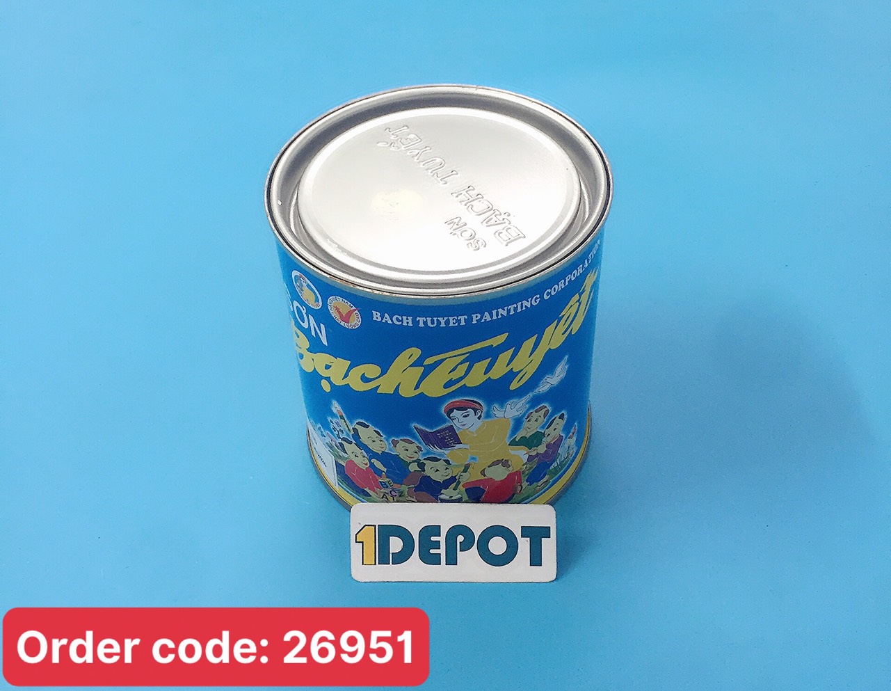 Sơn phủ alkyd (bóng) Bạch Tuyết màu trắng 100, lon 0.8kg
