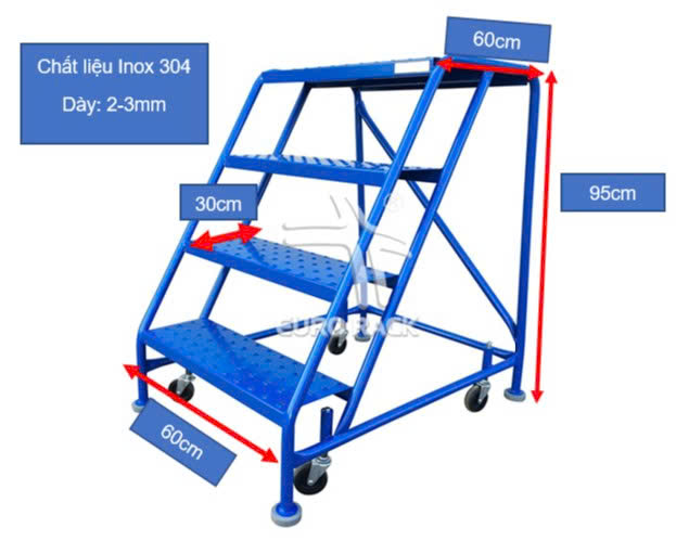 Thang di động  inox 304