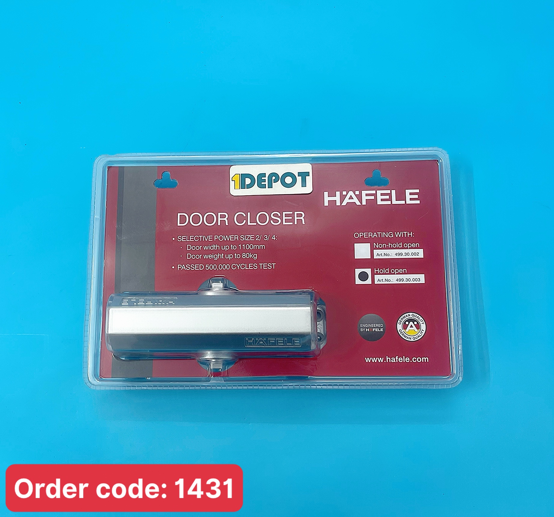 Thiết bị đóng cửa tự động EN2-4 DCL 12 HAFELE 499.30.003