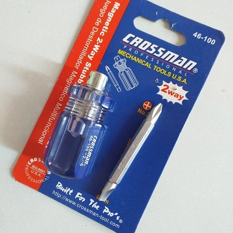 Tô vít lùn 2 đầu Crossman 46-100, đầu dẹp 6mm + đầu bake PH2