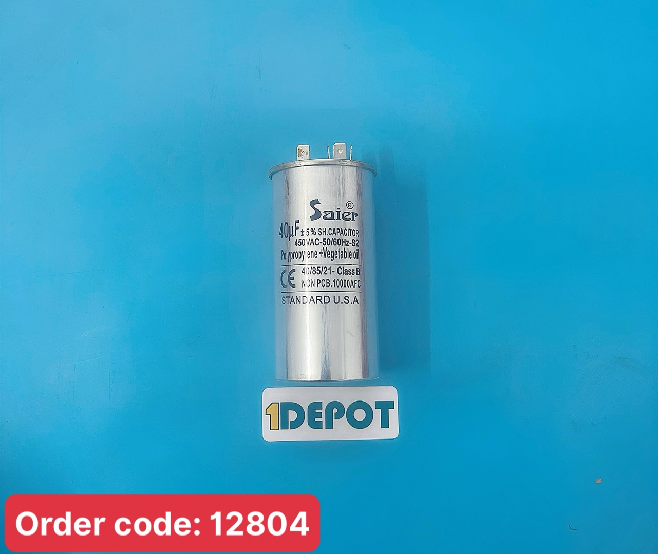 Tụ nhôm Saier CBB65 40µF 450VAC