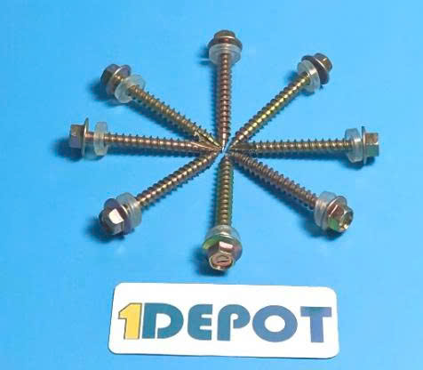 Vít bắn gỗ đuôi nhọn đầu lục giác 7.5F, chất liệu sắt, đóng gói 100g