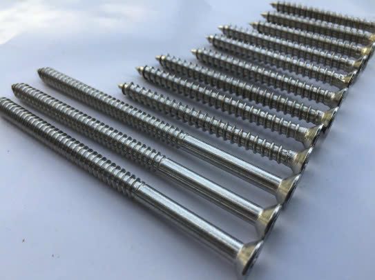 Vít đầu bằng đuôi nhọn inox 304 5x80