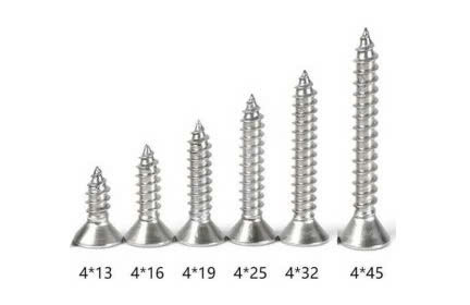 Vít đầu bằng đuôi nhọn inox 304, KT 4x45mm