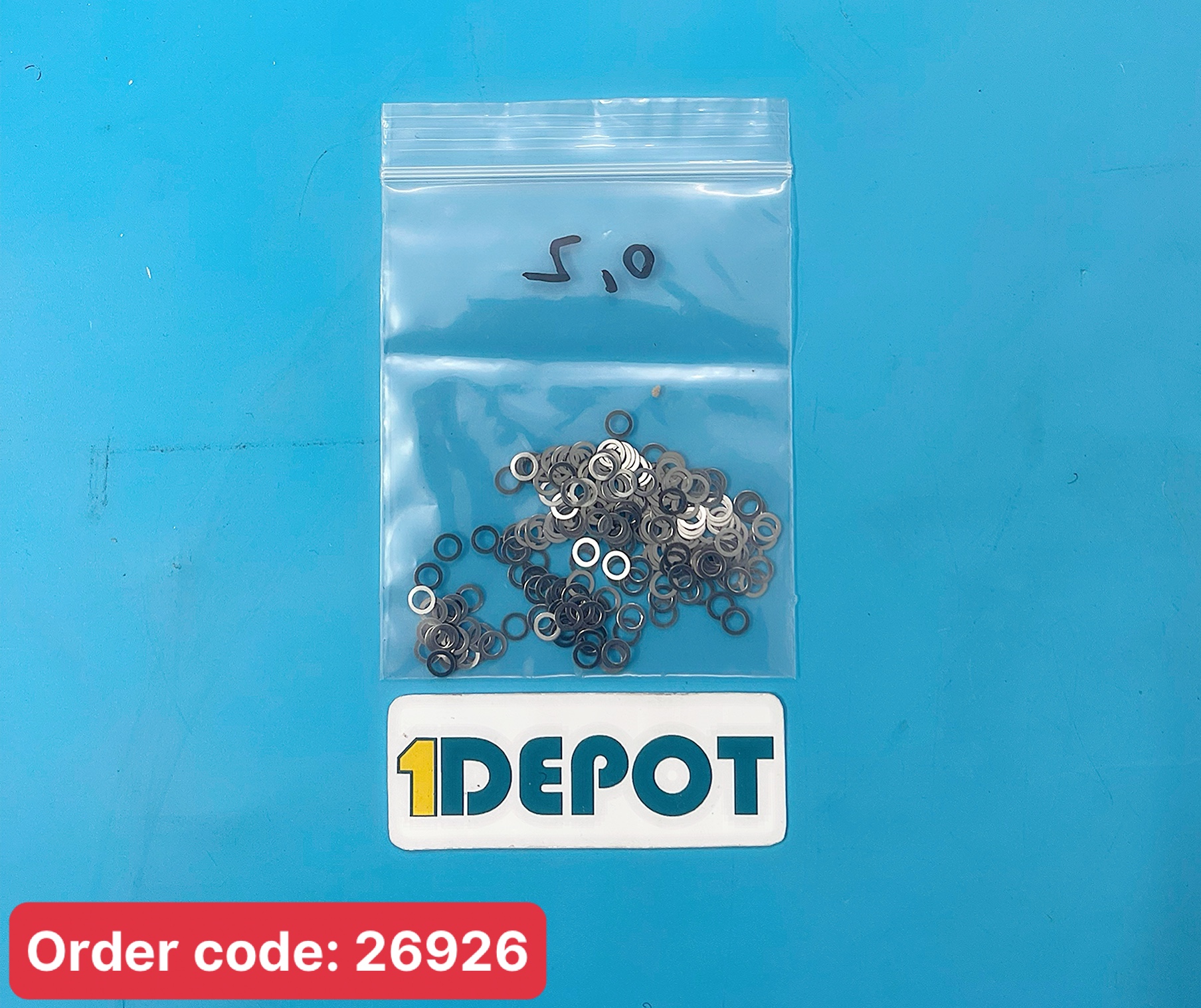 Vòng đệm long đền shim 0,5 mm, đường kính ngoài 5mm, đường kính trong 3mm, chất liệu thép