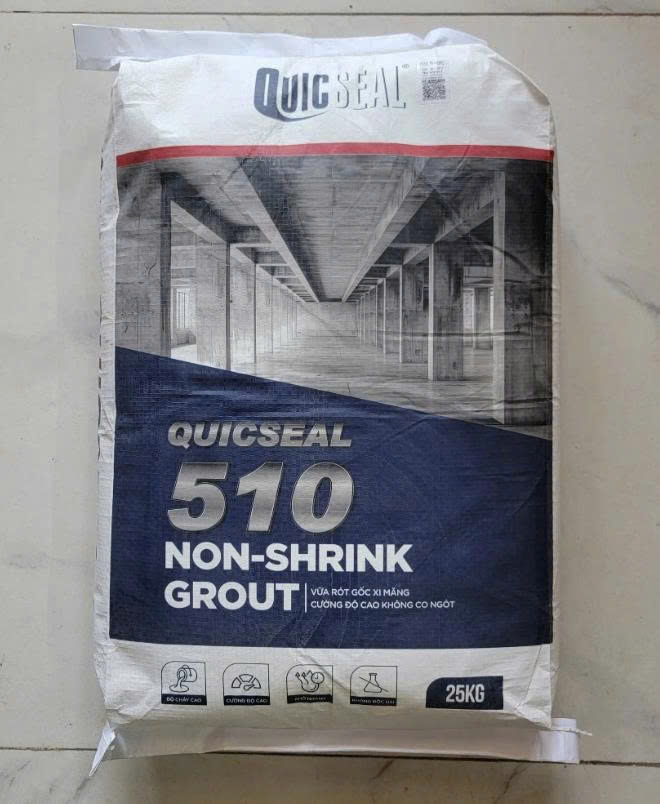 Vữa rót gốc xi măng không co ngót QUICSEAL 510, 25kg/bao